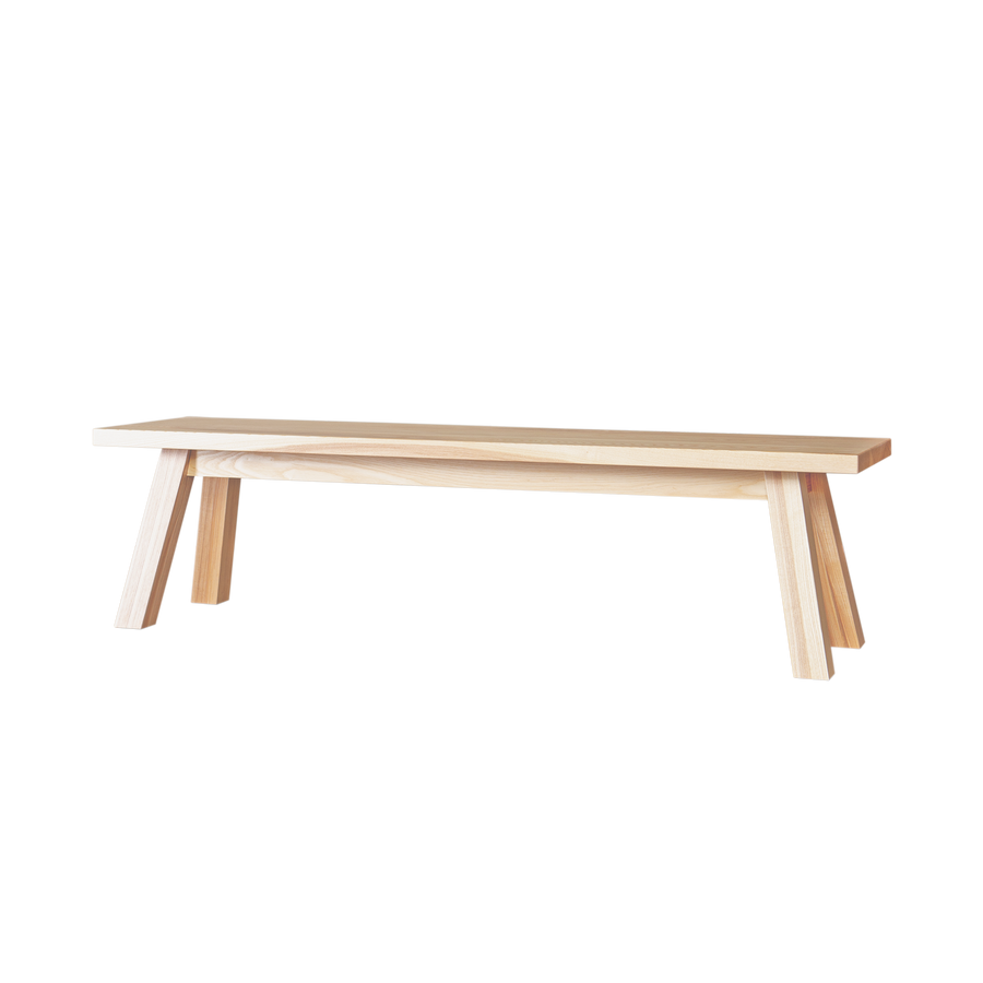 solid wood bench